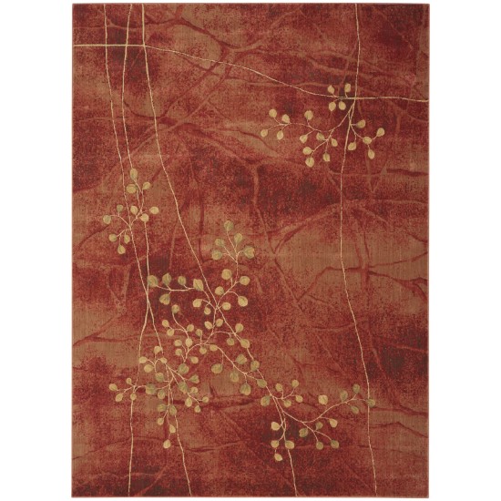 Nourison Somerset ST74 Area Rug, Flame, 6'7" x 9'7"