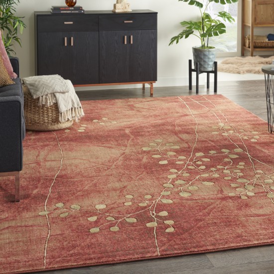 Nourison Somerset ST74 Area Rug, Flame, 6'7" x 9'7"