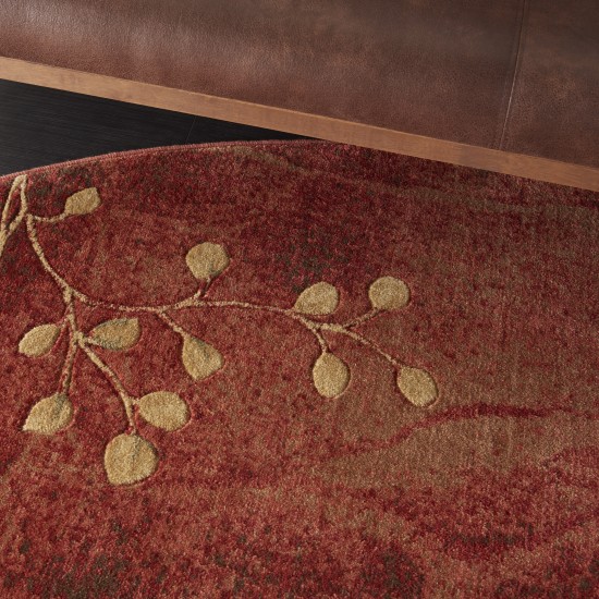 Nourison Somerset ST74 Area Rug, Flame, 7'9" x Round