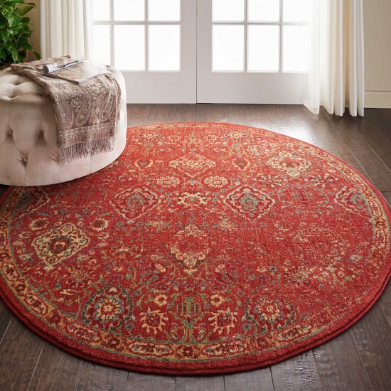 Nourison Somerset ST90 Area Rug, Brick, 5'6" x Round