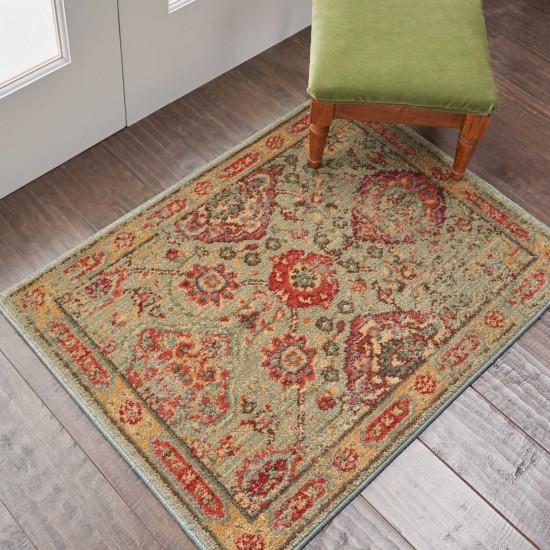 Nourison Somerset ST90 Area Rug, Light Green, 2' x 2'9"