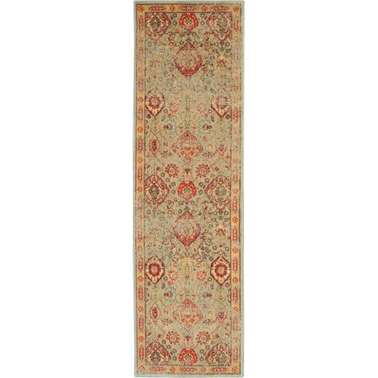 Nourison Somerset ST90 Runner Rug, Light Green, 2' x 5'9"