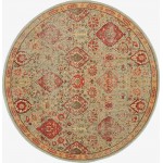 Nourison Somerset ST90 Area Rug, Light Green, 5'6" x Round