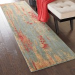 Nourison Somerset ST91 Runner Rug, Teal/Multicolor, 2' x 5'9"