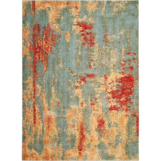 Nourison Somerset ST91 Area Rug, Teal/Multicolor, 7'9" x 10'10"