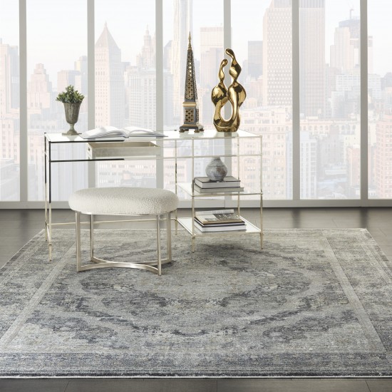 Nourison Starry Nights STN05 Area Rug, Charcoal/Cream, 8'6" x 11'6"