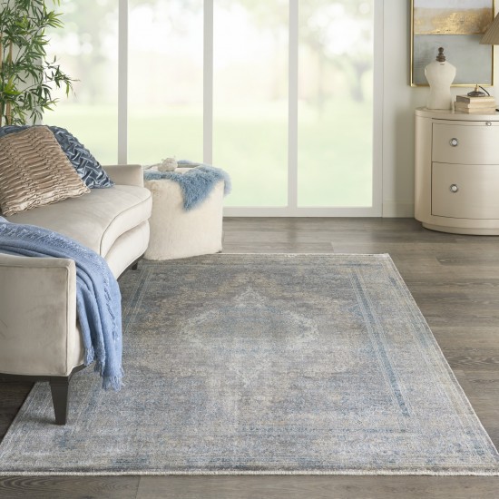 Nourison Starry Nights STN06 Area Rug, Cream/Blue, 5'3" x 7'3"