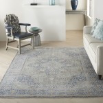 Nourison Starry Nights STN07 Area Rug, Blue, 8' x 10'