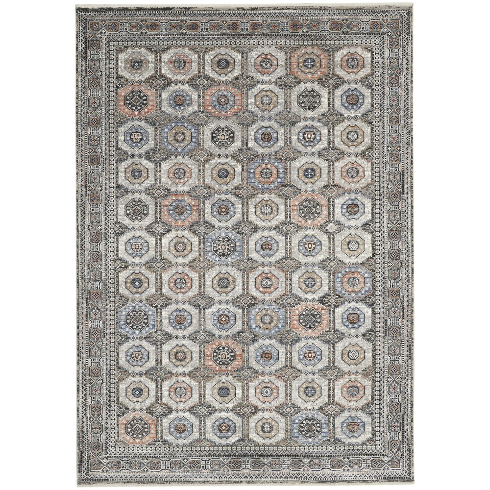 Nourison Starry Nights STN09 Area Rug, Grey/Navy, 5'3" x 7'3"