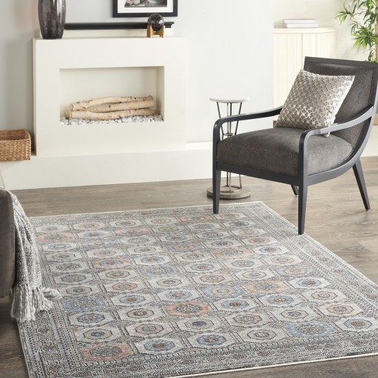 Nourison Starry Nights STN09 Area Rug, Grey/Navy, 5'3" x 7'3"