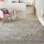 Nourison Starry Nights STN09 Area Rug, Grey/Navy, 8' x 10'