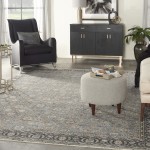 Nourison Starry Nights STN10 Area Rug, Grey/Navy, 8'6" x 11'6"