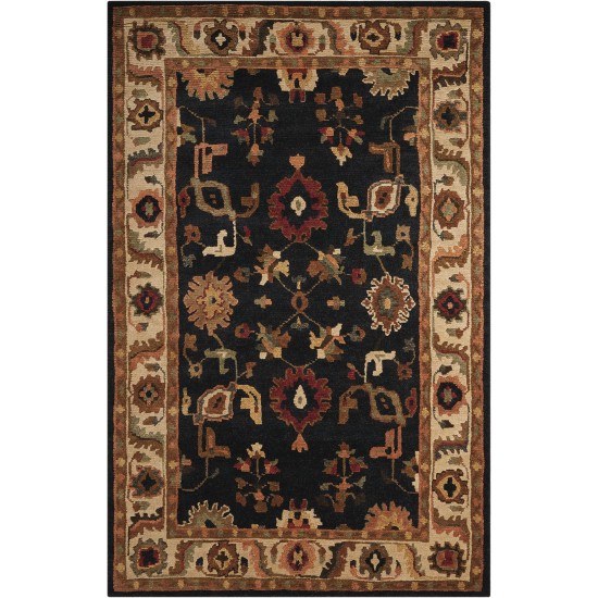 Nourison Tahoe TA08 Area Rug, Black, 3'9" x 5'9"