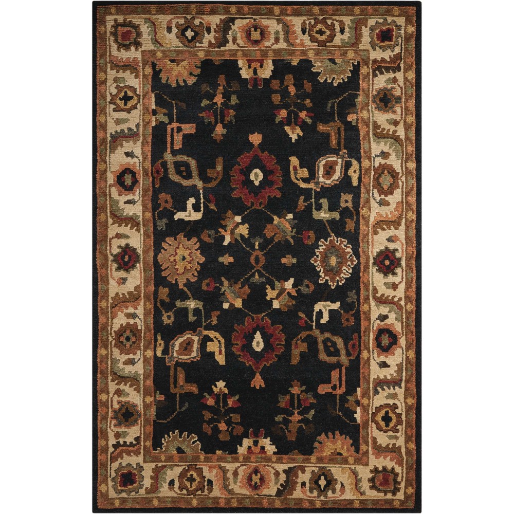 Nourison Tahoe TA08 Area Rug, Black, 3'9" x 5'9"