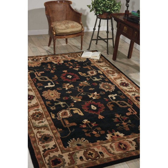 Nourison Tahoe TA08 Area Rug, Black, 3'9" x 5'9"