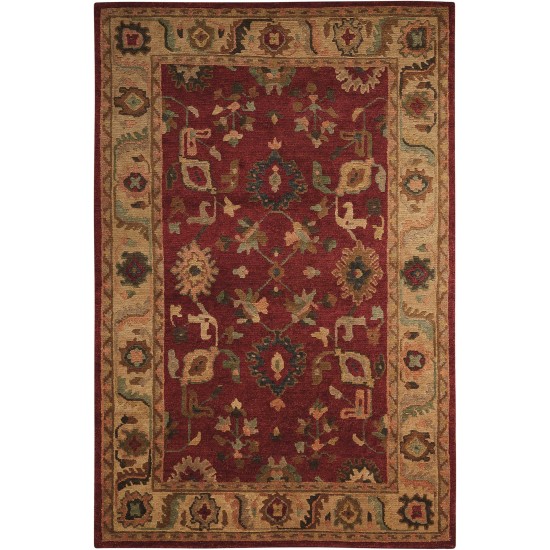 Nourison Tahoe TA08 Area Rug, Red, 3'9" x 5'9"