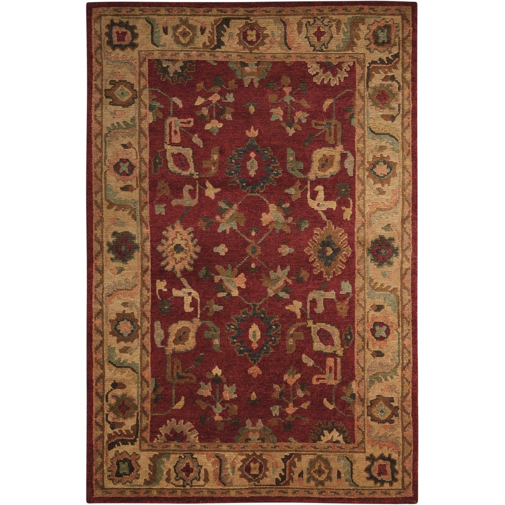 Nourison Tahoe TA08 Area Rug, Red, 3'9" x 5'9"