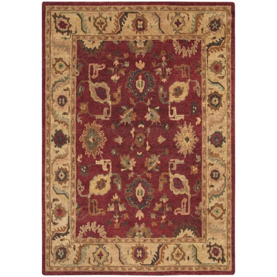 Nourison Tahoe TA08 Area Rug, Red, 5'6" x 8'6"