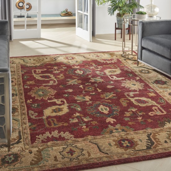 Nourison Tahoe TA08 Area Rug, Red, 7'9" x 9'9"