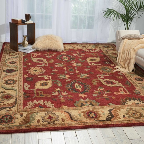 Nourison Tahoe TA08 Area Rug, Red, 8'6" x 11'6"