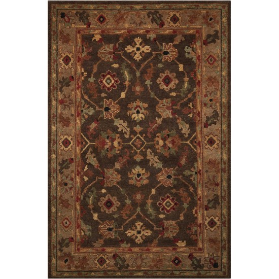 Nourison Tahoe TA10 Area Rug, Espresso, 3'9" x 5'9"