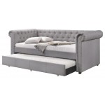 ACME Justice Daybed & Trundle (Twin Size), Smoke Gray Fabric