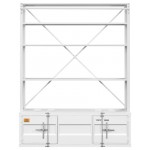 ACME Cargo Bookshelf & Ladder, White