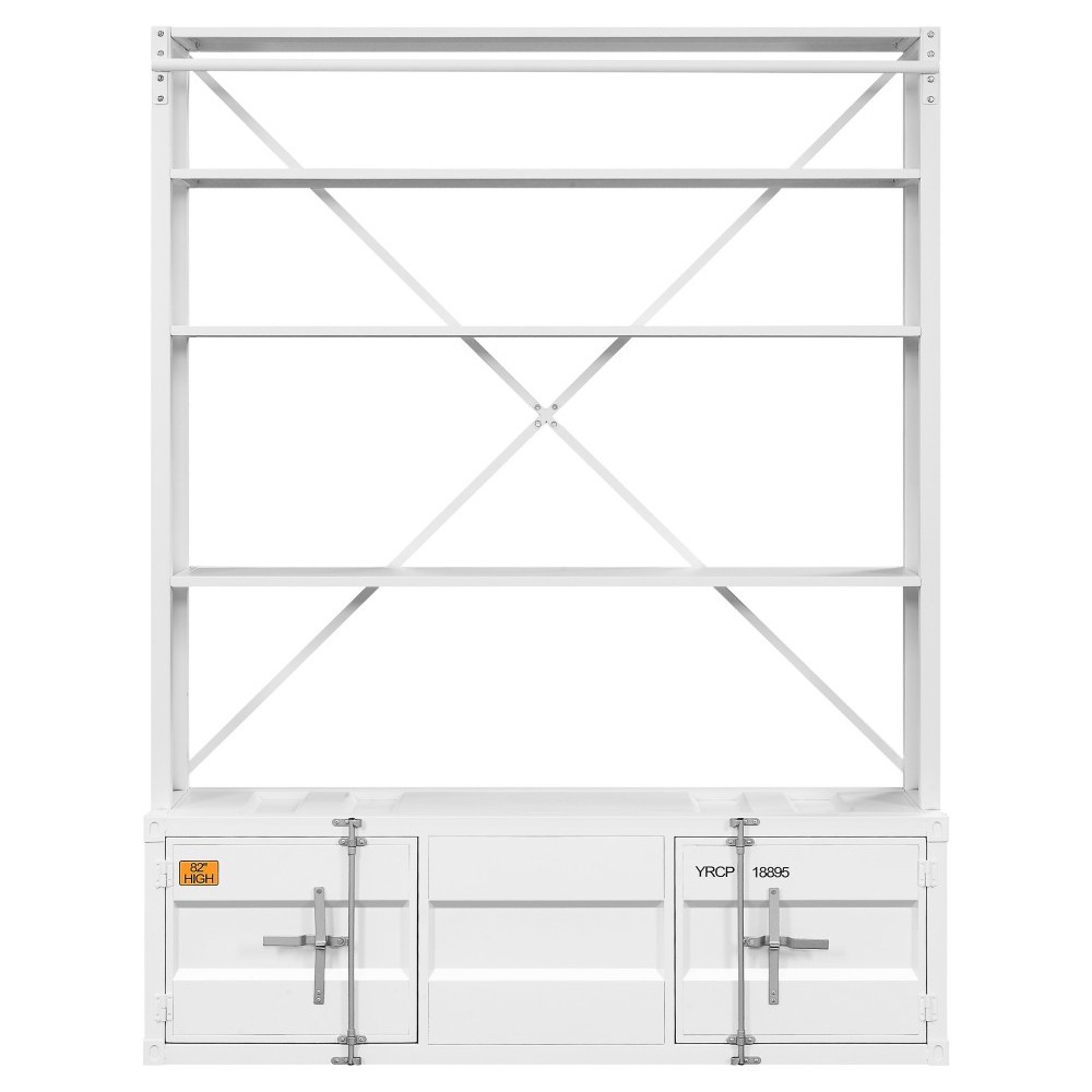 ACME Cargo Bookshelf & Ladder, White