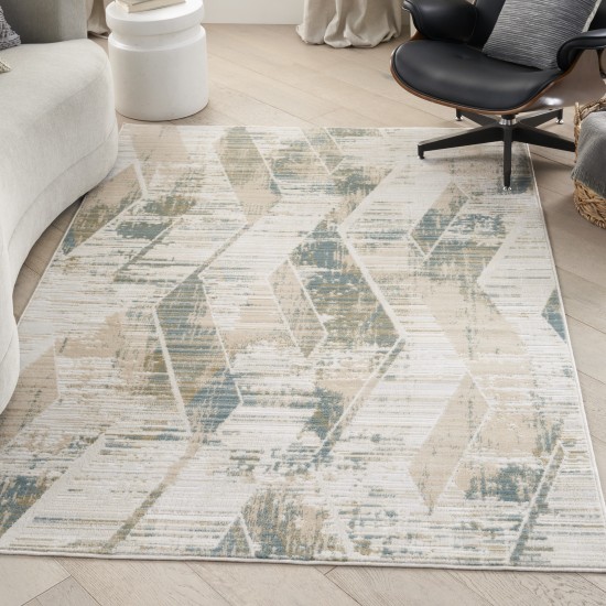 Nourison Thalia THL01 Area Rug, Beige/Grey, 5'3" x 7'3"