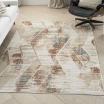 Nourison Thalia THL01 Area Rug, Cream/Multicolor, 5'3" x 7'3"