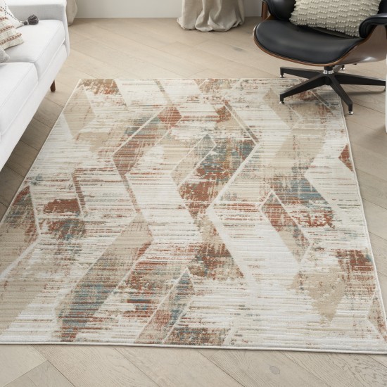 Nourison Thalia THL01 Area Rug, Cream/Multicolor, 5'3" x 7'3"