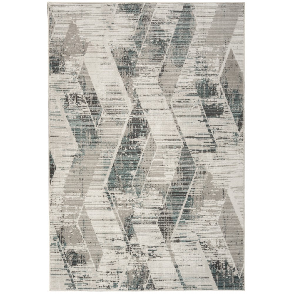 Nourison Thalia THL01 Area Rug, Grey/Beige, 5'3" x 7'3" Nourison Thalia THL01 Area Rug, Grey/Beige, 5'3" x 7'3"