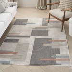 Nourison Thalia THL02 Area Rug, Beige/Multicolor, 5'3" x 7'3"