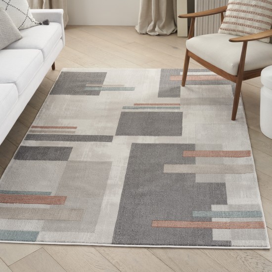 Nourison Thalia THL02 Area Rug, Beige/Multicolor, 6' x 9'