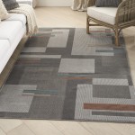 Nourison Thalia THL02 Area Rug, Grey/Multicolor, 5'3" x 7'3"