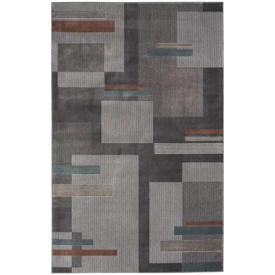 Nourison Thalia THL02 Area Rug, Grey/Multicolor, 6' x 9'