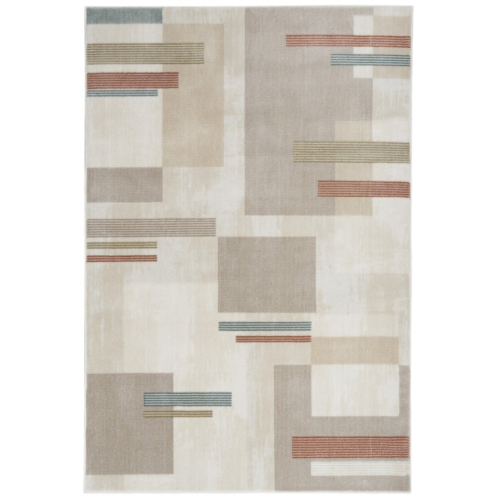 Nourison Thalia THL02 Area Rug, Ivory/Multicolor, 5'3" x 7'3"