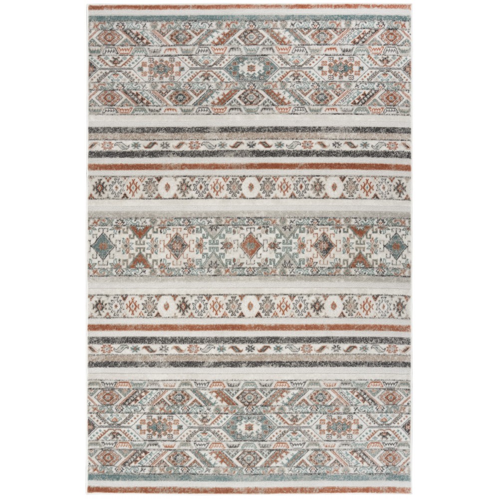 Nourison Thalia THL03 Area Rug, Grey/Multicolor, 5'3" x 7'3" Nourison Thalia THL03 Area Rug, Grey/Multicolor, 5'3" x 7'3"