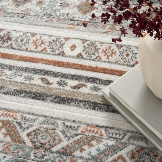 Nourison Thalia THL03 Area Rug, Grey/Multicolor, 5'3" x 7'3"