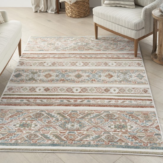 Nourison Thalia THL03 Area Rug, Ivory/Multicolor, 6' x 9'