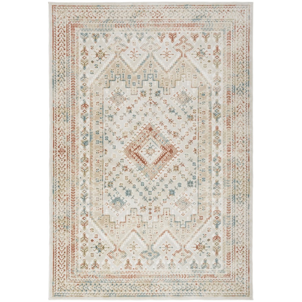 Nourison Thalia THL04 Area Rug, Beige/Multicolor, 5'3" x 7'3"