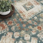 Nourison Thalia THL04 Area Rug, Green/Ivory, 5'3" x 7'3"