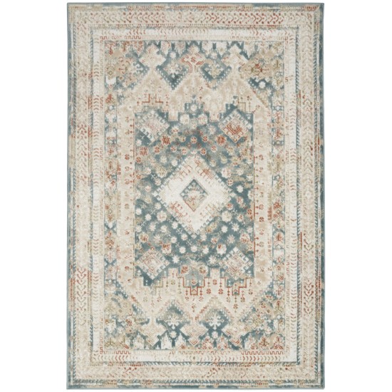 Nourison Thalia THL04 Area Rug, Green/Ivory, 6' x 9'