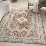 Nourison Thalia THL04 Area Rug, Rust/Multicolor, 5'3" x 7'3"