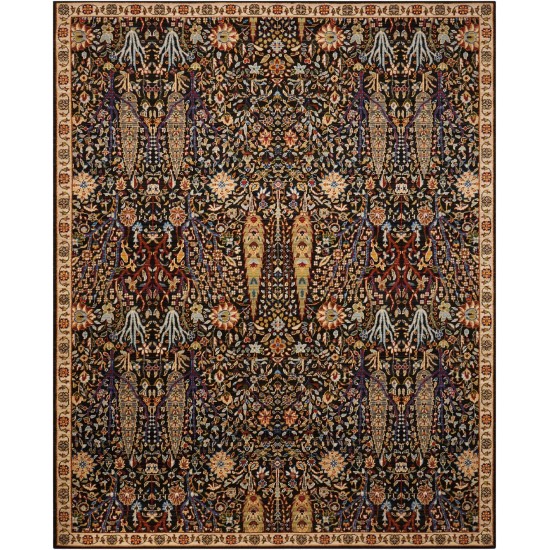 Nourison Timeless TML18 Area Rug, Navy, 5'6" x 8'