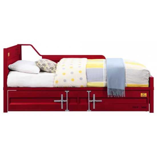 ACME Cargo Daybed & Trundle (Twin Size), Red (1Set/1Ctn)