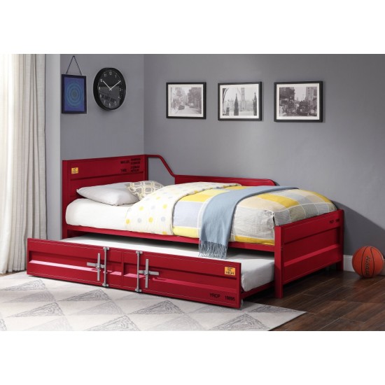 ACME Cargo Daybed & Trundle (Twin Size), Red (1Set/1Ctn)