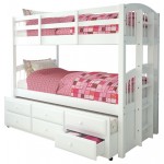 ACME Micah Twin/Twin Bunk Bed & Trundle, White