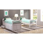 ACME Micah Twin/Twin Bunk Bed & Trundle, White