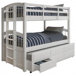 ACME Micah Twin/Twin Bunk Bed & Trundle, White